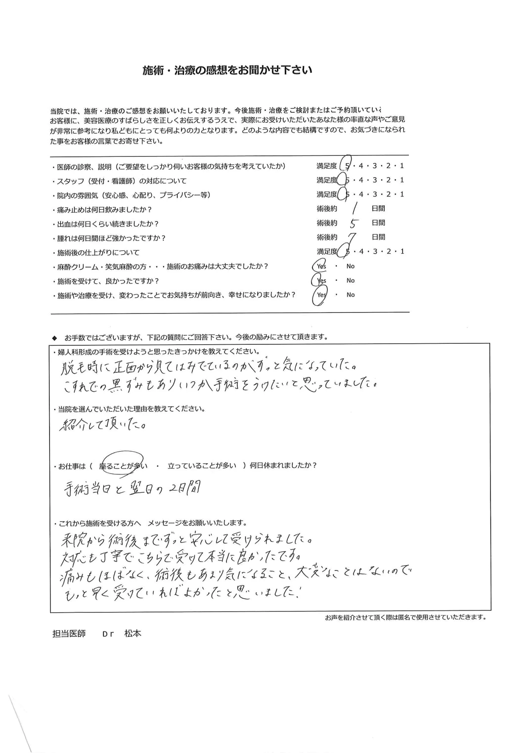 患者様のお声㉔